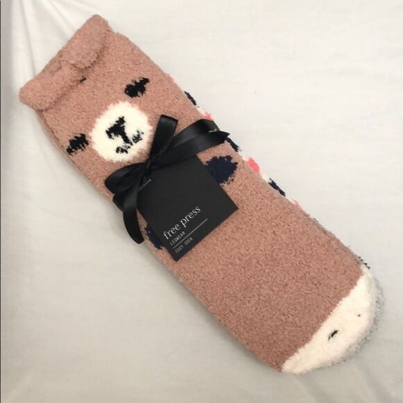 Two pairs FREE PRESS cozy Llama socks ONE Size - Picture 1 of 3